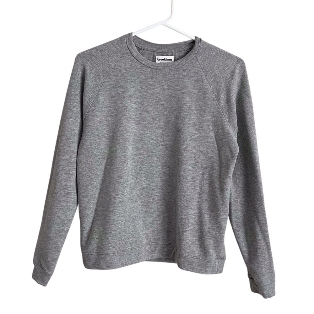 Brooklinen Grey Crew Neck Sweatshirt Loungewear Relaxed Neutral Women’s Small